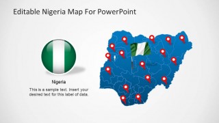 Free Editable Map Of Nigeria Showing States Editable Nigeria Powerpoint Map - Slidemodel