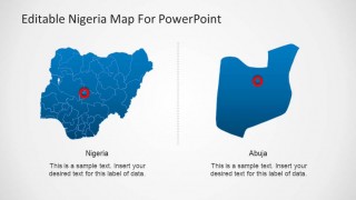 Editable Nigeria PowerPoint Map Abuja Highlight