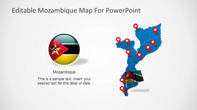 Editable Mozambique Map PowerPoint Template