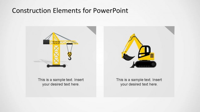 Construction Machines Clipart PowerPoint Template
