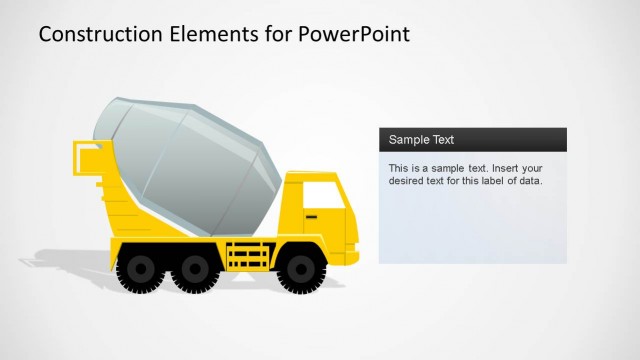 Construction Elements PowerPoint Shape Cement Truck