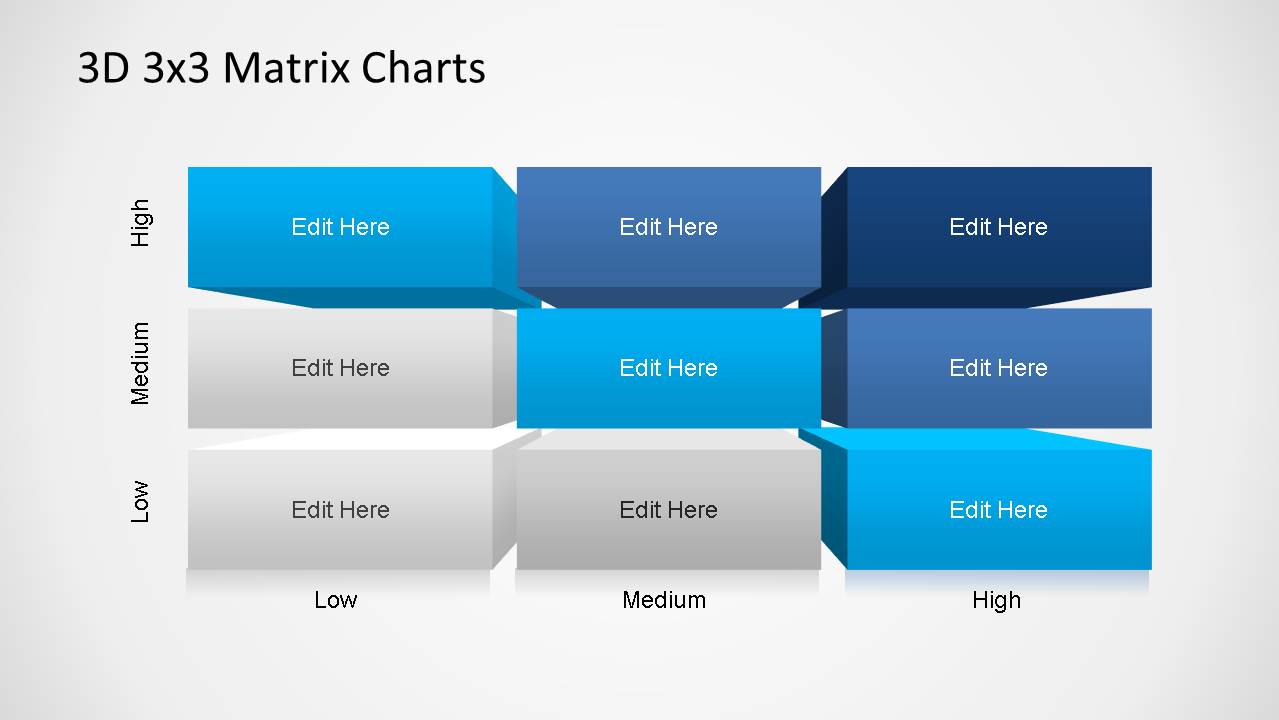 3D Matrix Charts PowerPoint Template - SlideModel