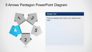 Five Arrows Pentagon PowerPoint Template