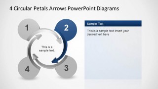 4 Circular Petals Arrows 3D