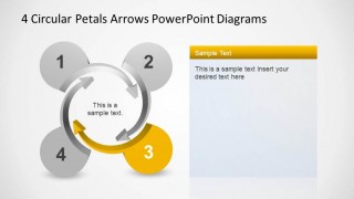 4 Circular Petals Arrows converging in spiral center