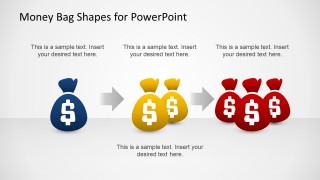 3 Steps Money Bags Process for PowerPoint