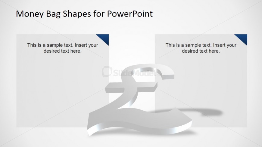 3D PowerPoint Background of British Pound Currency Symbol