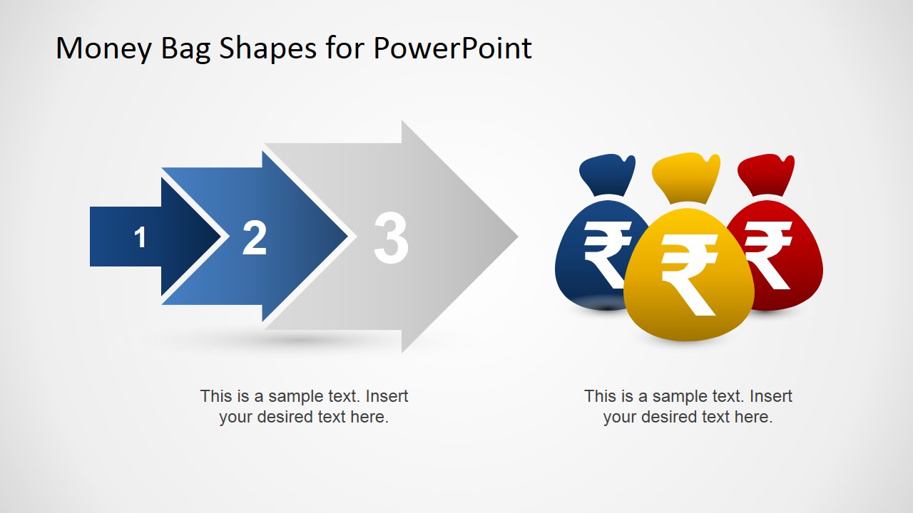 带印度卢比PowerPoint模板的钱袋- 木鱼查询