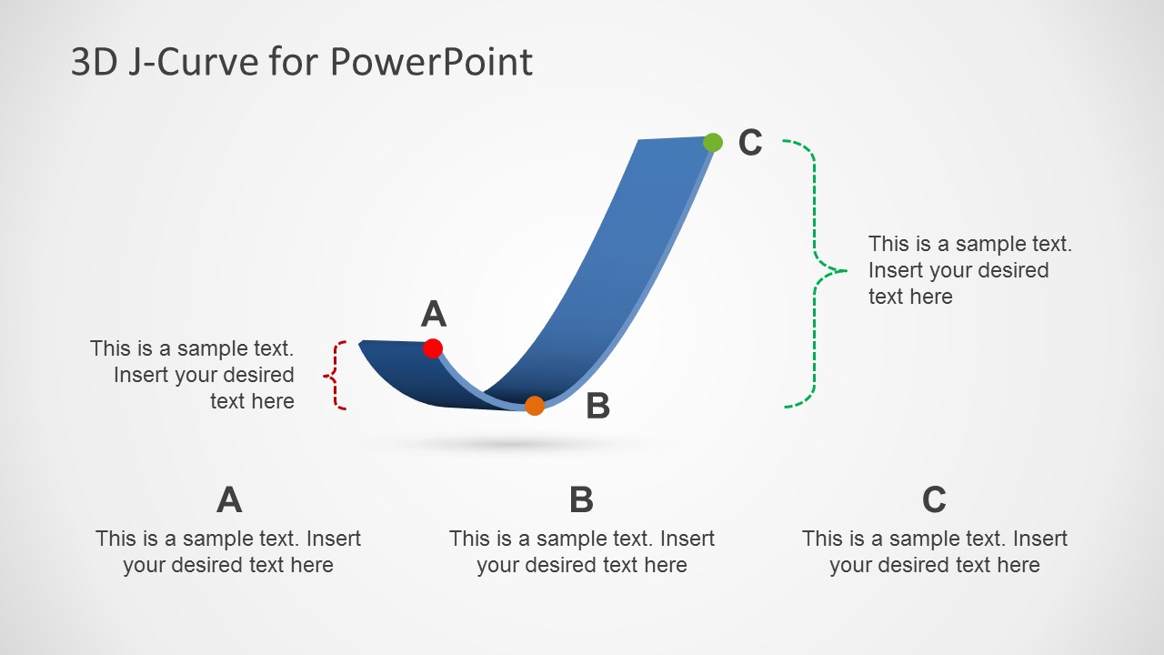 3d J Curve Template For Powerpoint Slidemodel