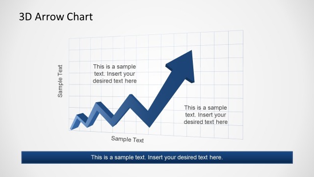 Zig Zag Rising Arrow Chart for PowerPoint