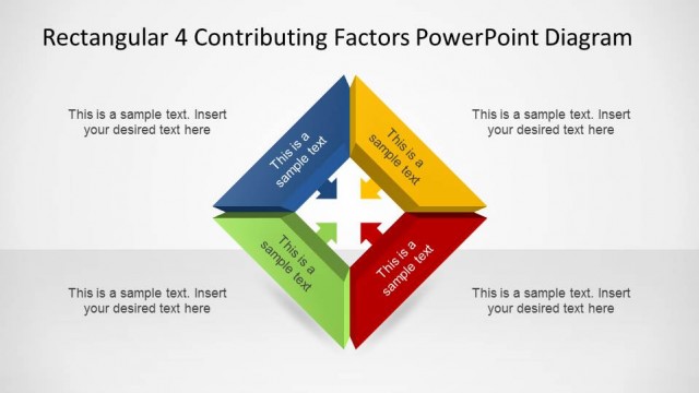 Rectangular 4 Contributing Factors PowerPoint Diagram