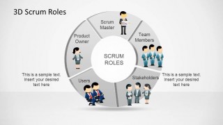 3D Agile Scrum Roles PowerPoint Diagram