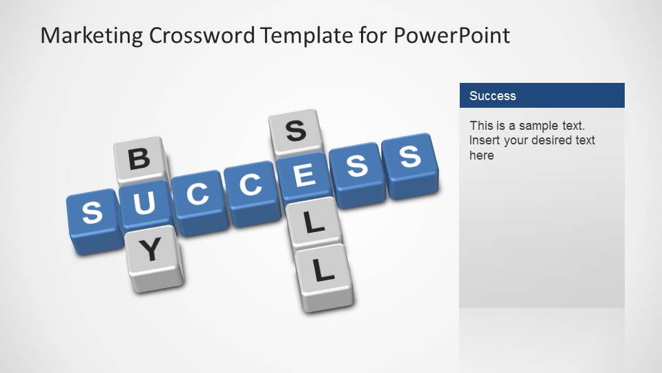 Market Theme Crossword with Buy, Sell and Success concepts