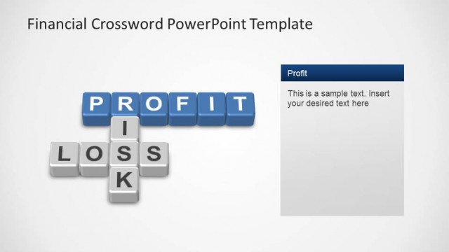 Financial Crossword PowerPoint Template Profit