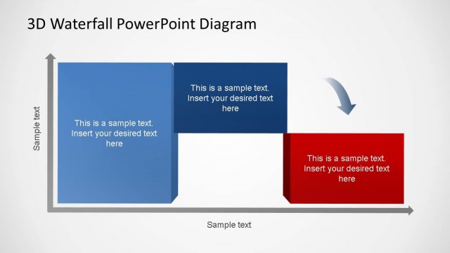 The 3D Steps Waterfall PowerPoint Design