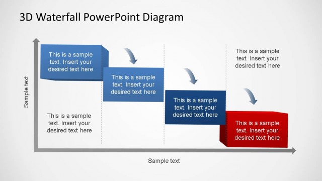 3D Generic Waterfall PowerPoint Diagram