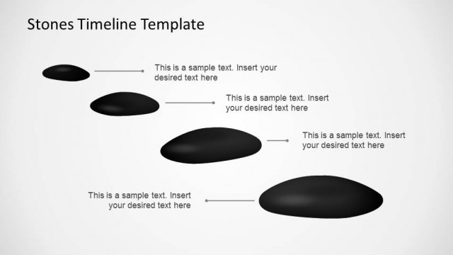 Stones Timeline PowerPoint Template linear milestones