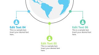 Earth Globe PPT Template Slide with Infographic Icons