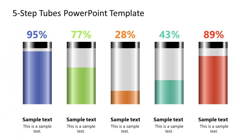 5 Test Tubes Slide Layout for Presentation