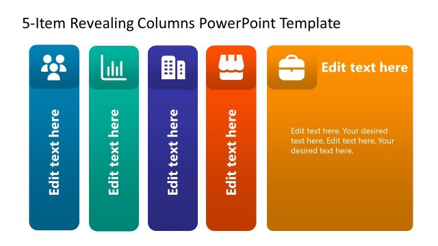 5 Columns Diagram for Presentation – Animated Template