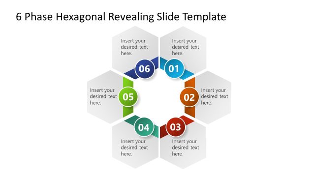 6-Phase Hexagonal Revealing Diagram PowerPoint Template