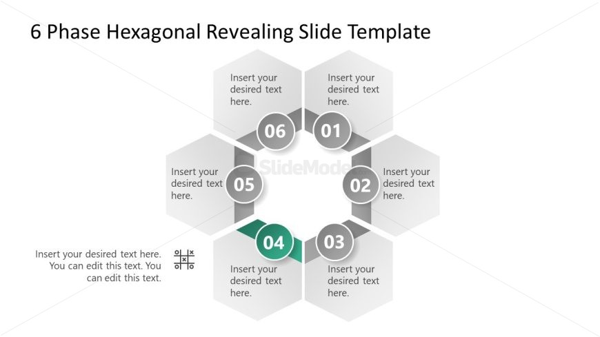 Customizable 6-Phase Hexagonal Diagram Template