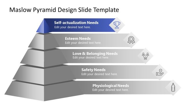 Maslow Pyramid Design Slide with 3D Diagram