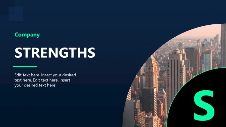 Editable Strengths Slide for SWOT Presentation Template