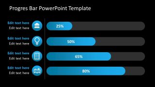 Progress Bar Template with Dark Background