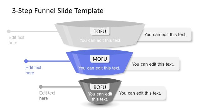 3-Step Funnel Slide PPT Template – Slide for MoFu