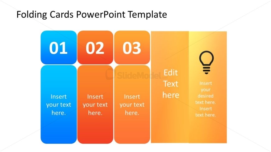 Three Columns Slide - Folding Cards Template