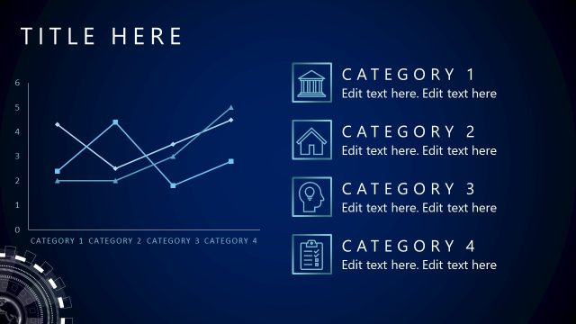 Technology Template Slide with Line Chart