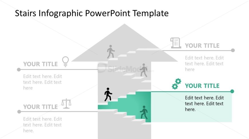 Editable Stairs Infographic PPT Template