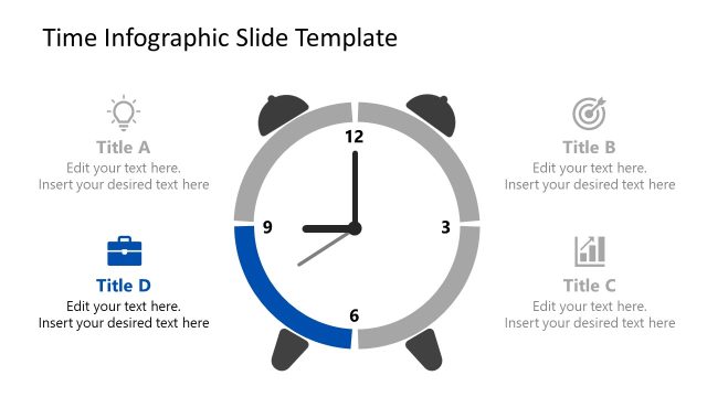 Editable Time Infographic PPT Slide