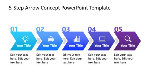 5-Step Arrow Concept PowerPoint Template