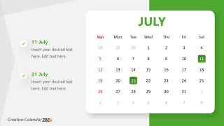 Editable Calendar 2026 PPT Layout 
