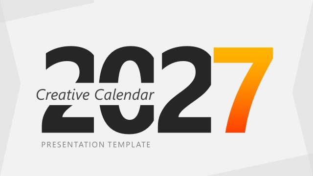 Creative Calendar 2027 Template for PowerPoint