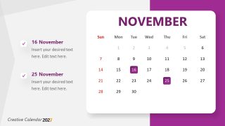 Calendar 2027 Slide PPT Presentation Template 