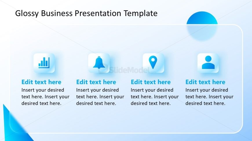 Editable Glossy Business Template for PowerPoint