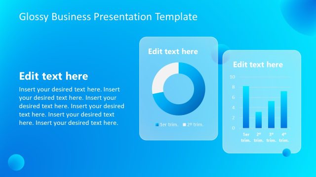 Slide with Blue Background – Glossy Business PPT Template