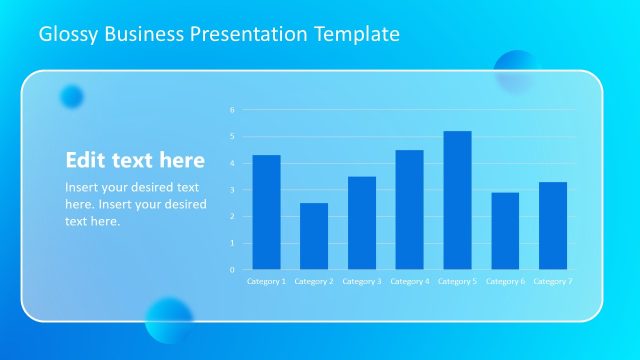 Bar Chart Slide with Blue Background