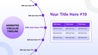 Small Matrix for Data Presentation - Circular Timeline Template 