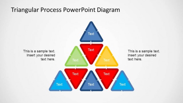 Triangular Process Loop 8 Steps PowerPoint Diagram