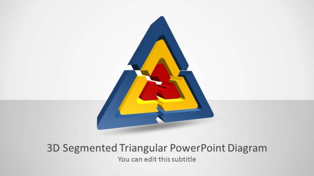 3D Segmented Triangular PowerPoint Diagram