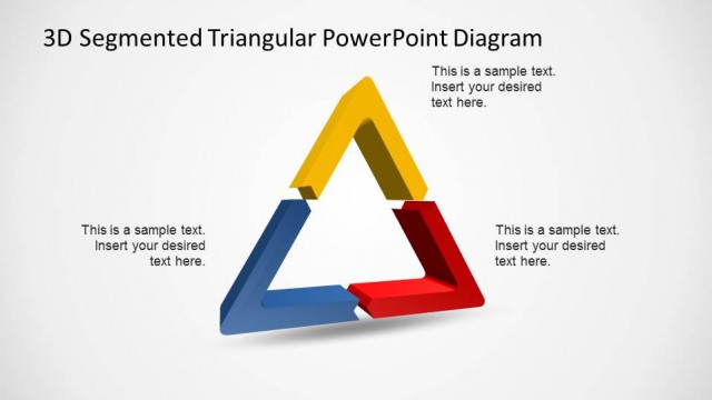 3D Process Triangular Diagram for PowerPoint
