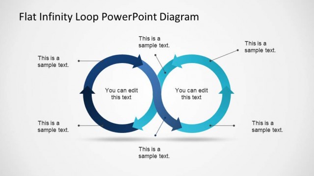 PowerPoint Infinity Loop Ribbon with Description Markers