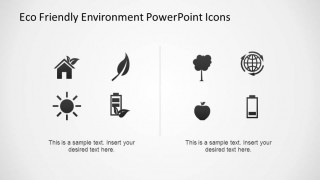 Flat PowerPoint Icons representing Environmental topics