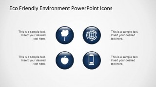 3D Blue Gradient Environmental Icons for PowerPoint