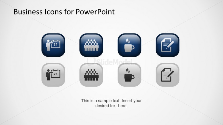 PowerPoint Business Icons Flat Design