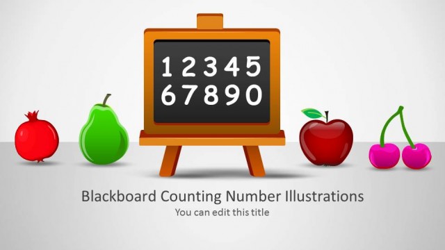 Blackboard Numbers Illustrations PowerPoint Template